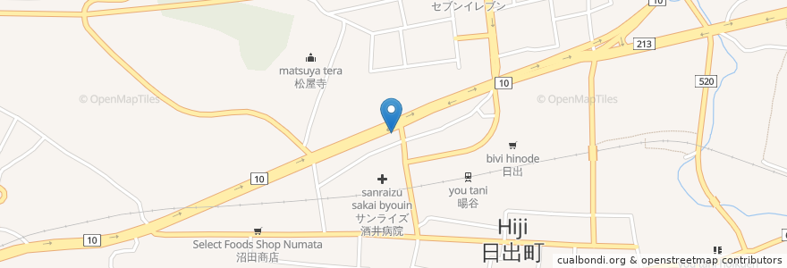 Mapa de ubicacion de サンライズケアセンター en Япония, Оита, 速見郡, 日出町.