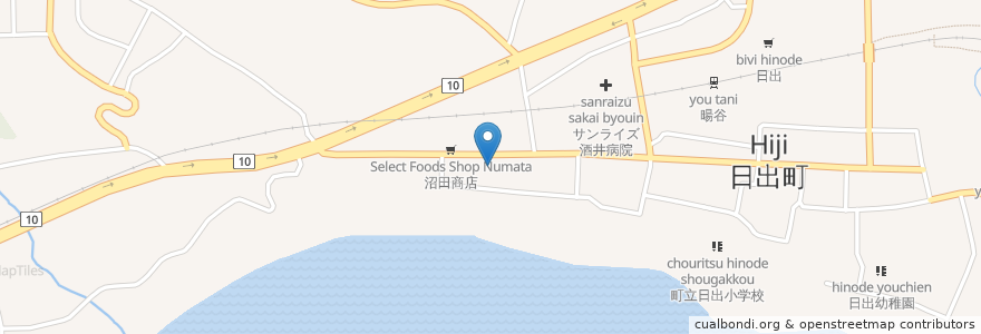Mapa de ubicacion de 正善寺 en 日本, 大分县, 速见郡, 日出町.