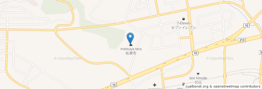 Mapa de ubicacion de 松屋寺 en Giappone, Prefettura Di Ōita, 速見郡, 日出町.