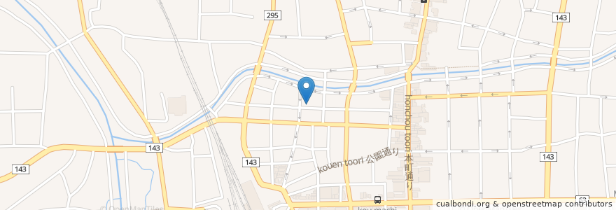 Mapa de ubicacion de ポルトガル食堂 en 日本, 长野县, 松本市.