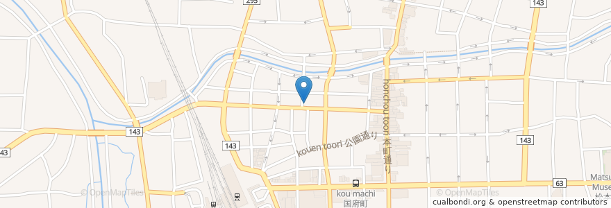 Mapa de ubicacion de 田多井薬局 en 日本, 長野県, 松本市.