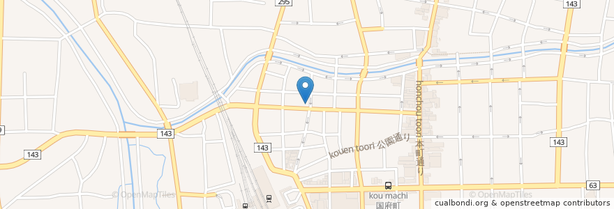 Mapa de ubicacion de くすりの栗林 en 日本, 長野県, 松本市.