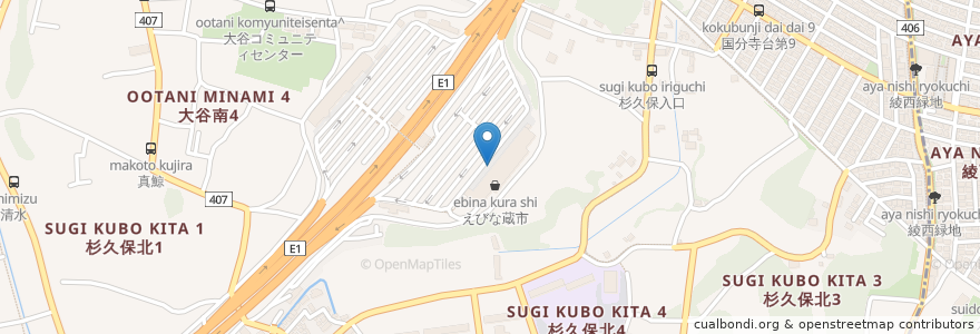 Mapa de ubicacion de 海老名うまいもの横丁 en Japonya, 神奈川県, 海老名市.