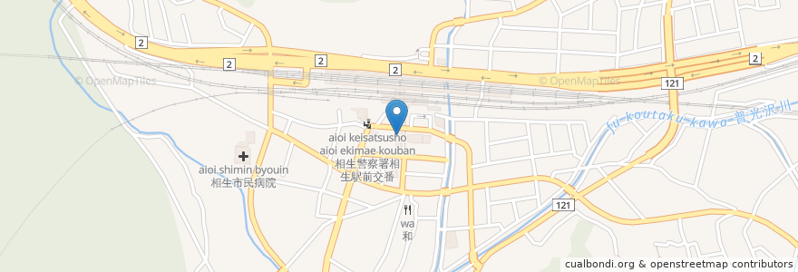 Mapa de ubicacion de ブルボン en 日本, 兵库县/兵庫縣, 相生市.