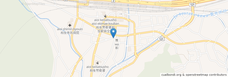 Mapa de ubicacion de オモニ en Japão, 兵庫県, 相生市.