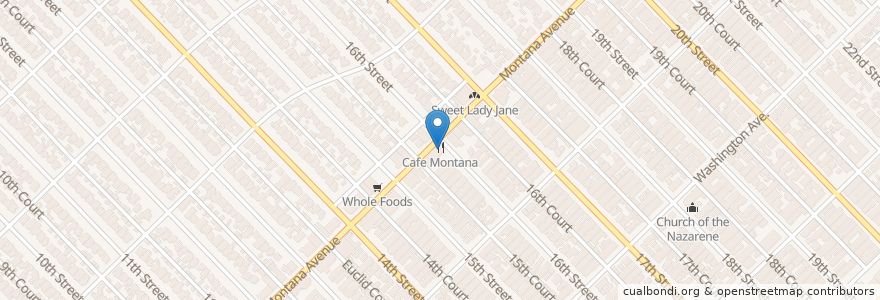 Mapa de ubicacion de Margo's en United States, California, Los Angeles County.
