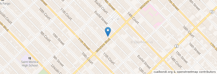 Mapa de ubicacion de Vienna Bakery en United States, California, Los Angeles County.