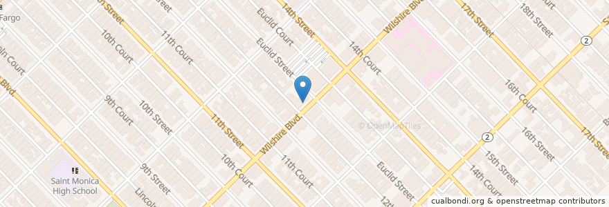 Mapa de ubicacion de Subway en Amerika Syarikat, California, Los Angeles County.