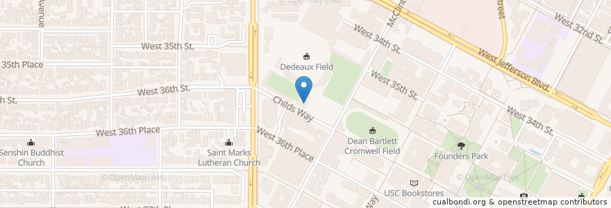 Mapa de ubicacion de Massman Theatre en États-Unis D'Amérique, Californie, Los Angeles County, Los Angeles.