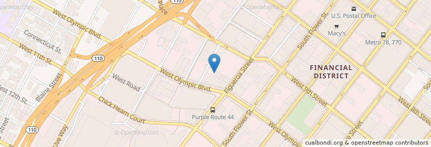Mapa de ubicacion de Veranda Poolside Lounge en Stati Uniti D'America, California, Los Angeles County, Los Angeles.