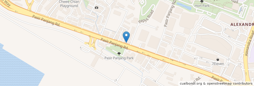 Mapa de ubicacion de Fatboy's en Singapore, Southwest.