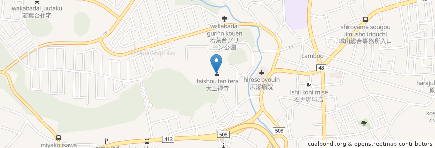 Mapa de ubicacion de 大正襌寺 en 일본, 가나가와현, 相模原市, 緑区.