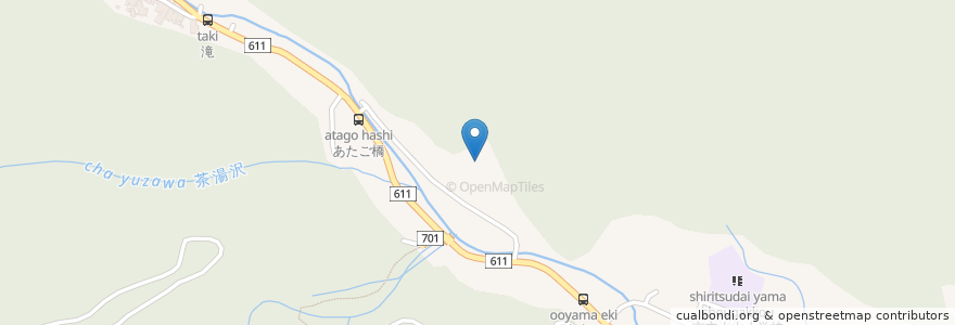Mapa de ubicacion de 大山阿夫利神社 en 日本, 神奈川県, 伊勢原市.
