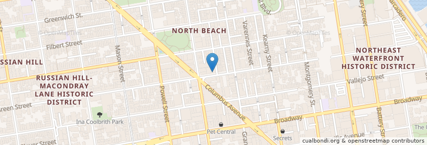 Mapa de ubicacion de Gigi Oysters en États-Unis D'Amérique, Californie, San Francisco, San Francisco.