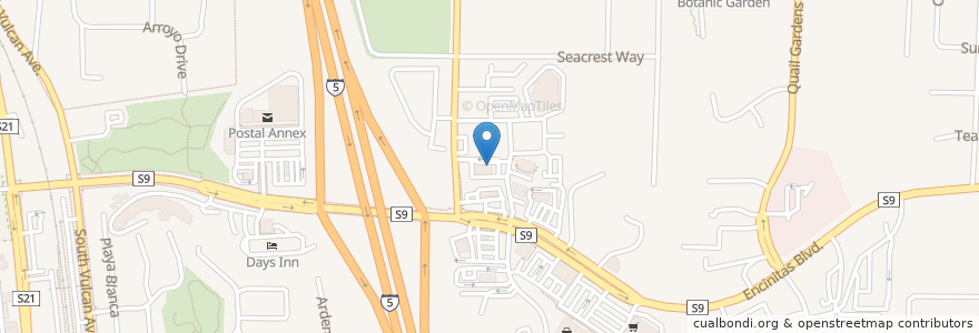 Mapa de ubicacion de Braces By Grant en United States, California, San Diego County, Encinitas.