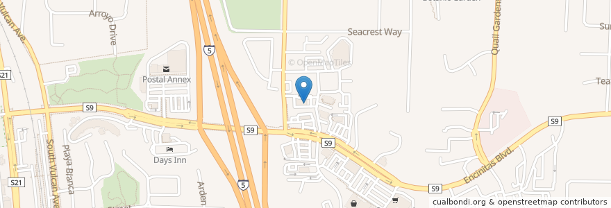 Mapa de ubicacion de Encinitas Pediatric Dentistry en United States, California, San Diego County, Encinitas.