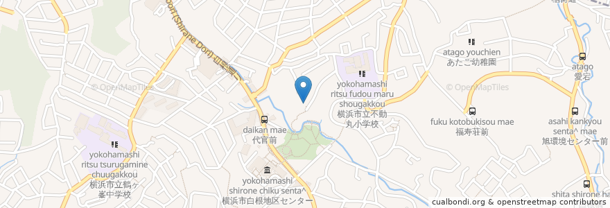 Mapa de ubicacion de 白根神社 en Japon, Préfecture De Kanagawa, 横浜市, 旭区.