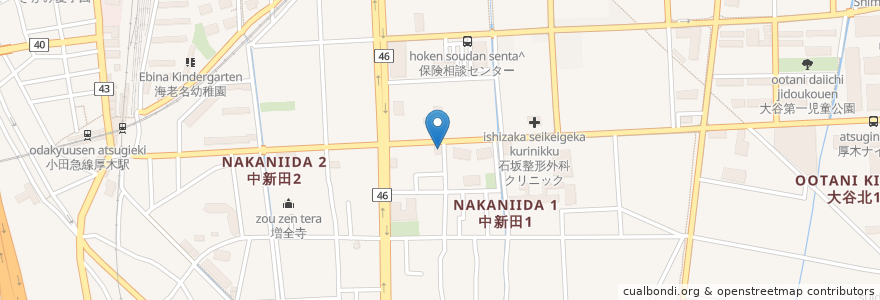 Mapa de ubicacion de アンドンカフェ en 일본, 가나가와현, 海老名市.