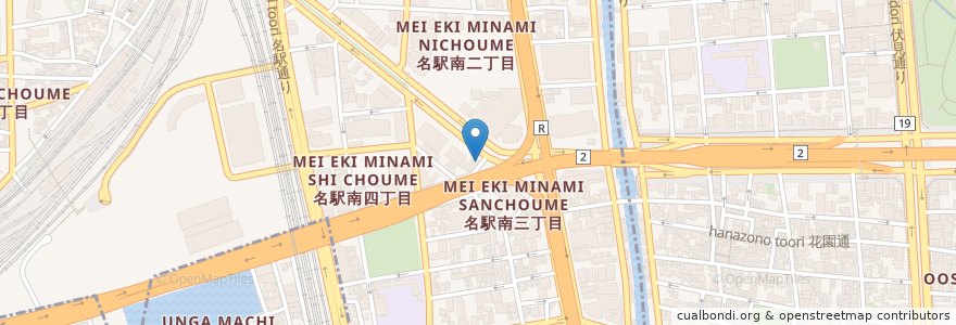 Mapa de ubicacion de 歯科 名駅南 en 日本, 愛知県, 名古屋市, 中村区.