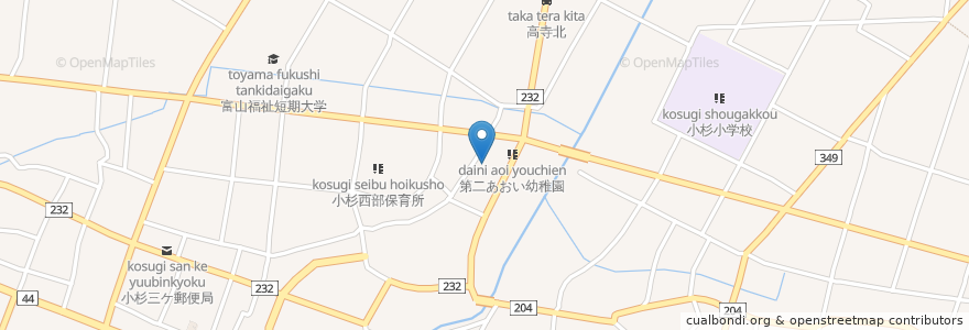 Mapa de ubicacion de 蓮王寺 en 日本, 富山県, 射水市.