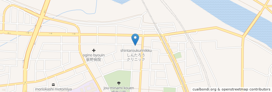 Mapa de ubicacion de しんたろうクリニック en 日本, 岩手県, 盛岡市.