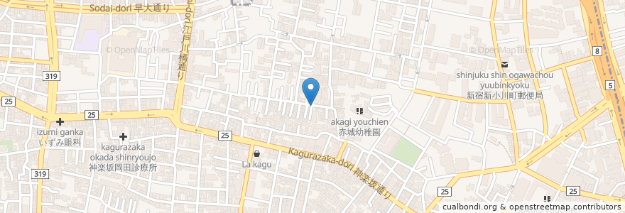 Mapa de ubicacion de ショウワパーク神楽坂　駐車場 en Japonya, 東京都, 新宿区.