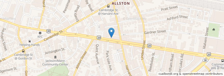 Mapa de ubicacion de Totto Ramen en Estados Unidos De América, Massachusetts, Suffolk County, Boston.