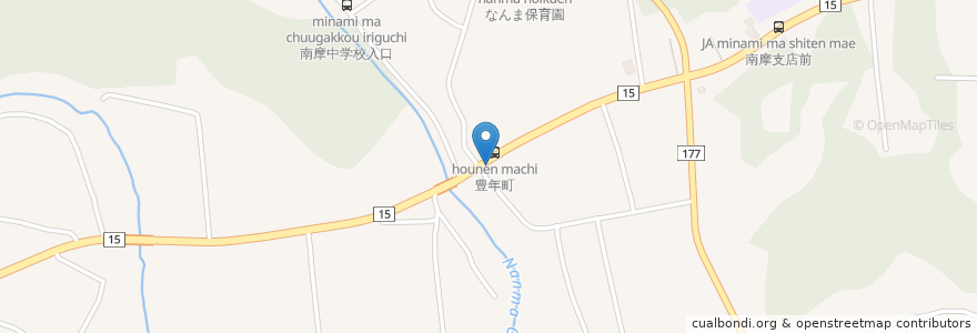 Mapa de ubicacion de 南摩郵便局 en 日本, 栃木県, 鹿沼市.