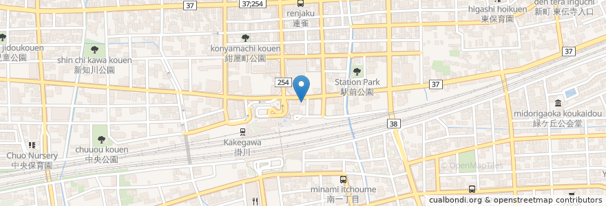 Mapa de ubicacion de 近藤歯科クリニック en Japão, 静岡県, 掛川市.