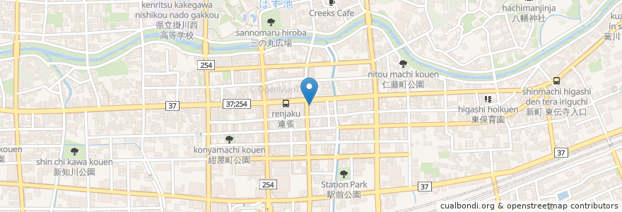 Mapa de ubicacion de さくら食堂 en Japón, Prefectura De Shizuoka, 掛川市.