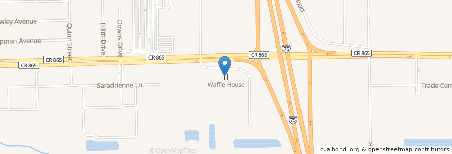 Mapa de ubicacion de Waffle House en Amerika Birleşik Devletleri, Florida, Lee County, Bonita Springs.
