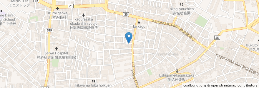 Mapa de ubicacion de Designo en اليابان, 東京都, 新宿区.