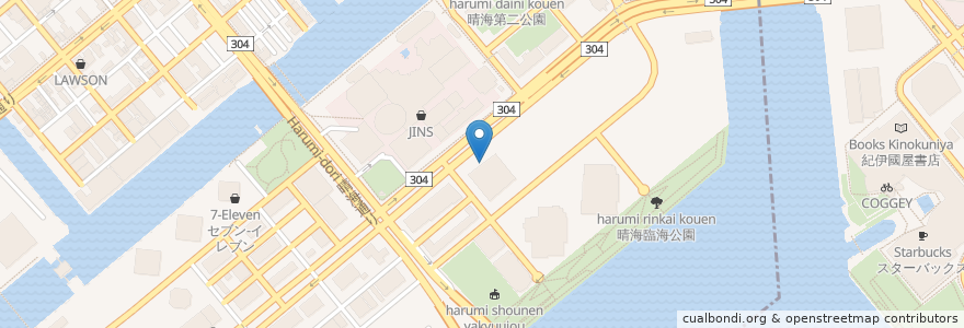 Mapa de ubicacion de サイゼリヤ en ژاپن, 東京都, 江東区, 中央区.