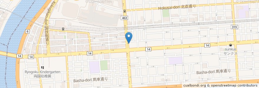 Mapa de ubicacion de Basudev en Japonya, 東京都, 墨田区.