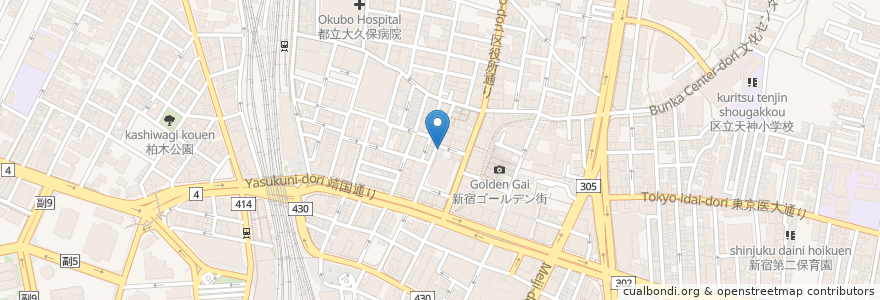 Mapa de ubicacion de いわもとQ 歌舞伎町店 en Jepun, 東京都, 新宿区.