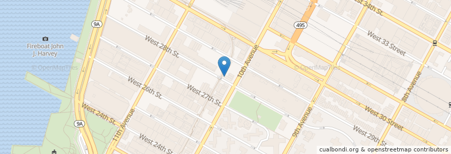 Mapa de ubicacion de Highline Pizzeria en 美利坚合众国/美利堅合眾國, 纽约州 / 紐約州, 纽约, 纽约县, Manhattan, Manhattan Community Board 4.