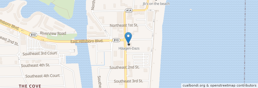 Mapa de ubicacion de Häagen-Dazs en 美利坚合众国/美利堅合眾國, 佛罗里达州/佛羅里達州, Broward County, Deerfield Beach.