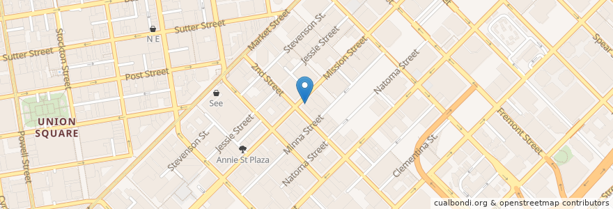 Mapa de ubicacion de Peet's Coffee en 미국, 캘리포니아주, 샌프란시스코, 샌프란시스코.