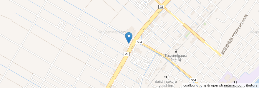 Mapa de ubicacion de マクドナルド ２３号鈴鹿店 en Giappone, Prefettura Di Mie, 鈴鹿市.
