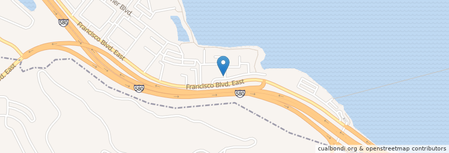 Mapa de ubicacion de FedEx Express Box en Stati Uniti D'America, California, Marin County.
