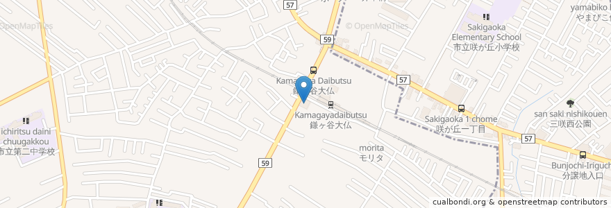 Mapa de ubicacion de バーミヤン en اليابان, 千葉県, 鎌ケ谷市.