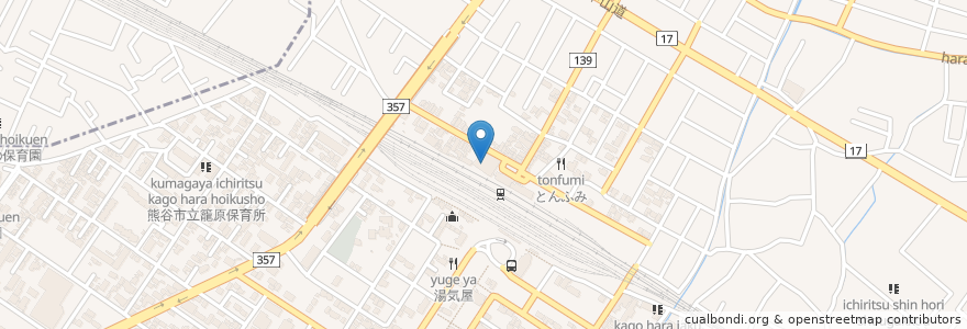 Mapa de ubicacion de ことぶきイーサイト保育園 en 日本, 埼玉県, 熊谷市.