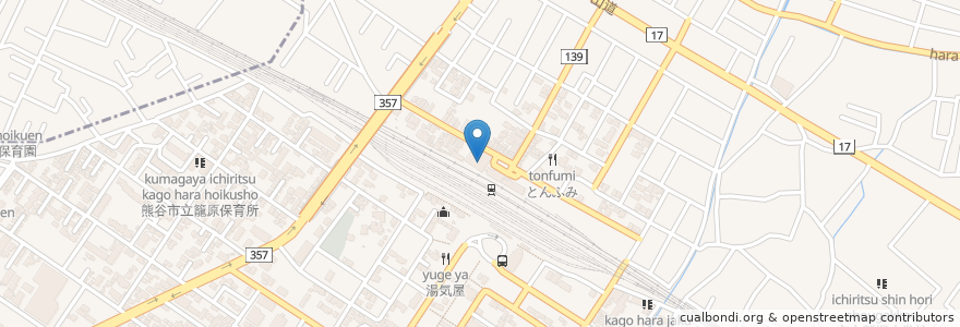 Mapa de ubicacion de Tully's Coffee en 日本, 埼玉県, 熊谷市.