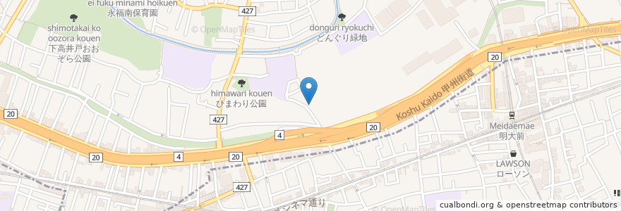 Mapa de ubicacion de 真教寺 en ژاپن, 東京都, 杉並区.