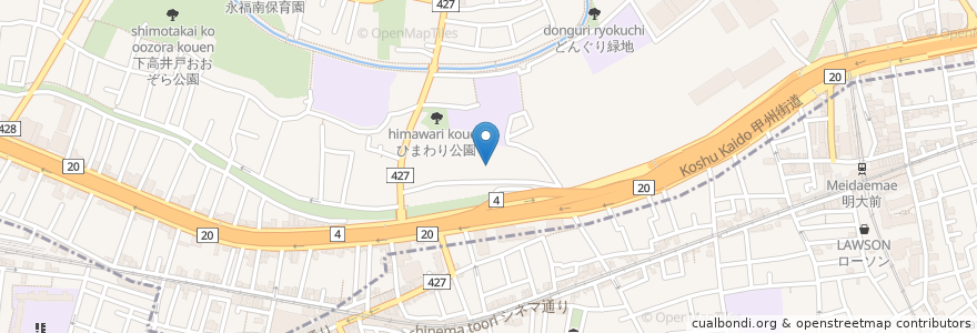 Mapa de ubicacion de 善照寺 en اليابان, 東京都, 杉並区.