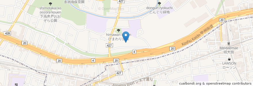 Mapa de ubicacion de 法照寺 en 일본, 도쿄도, 杉並区.