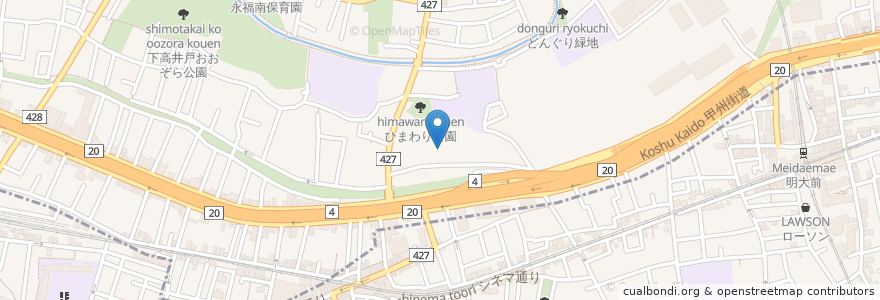 Mapa de ubicacion de 栖岸院 en Japan, Tokyo, Suginami.