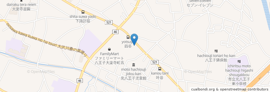 Mapa de ubicacion de 多摩信用金庫 en Japão, Tóquio, 八王子市.
