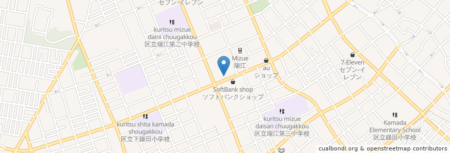 Mapa de ubicacion de カシミール瑞江 en 日本, 東京都, 江戸川区.
