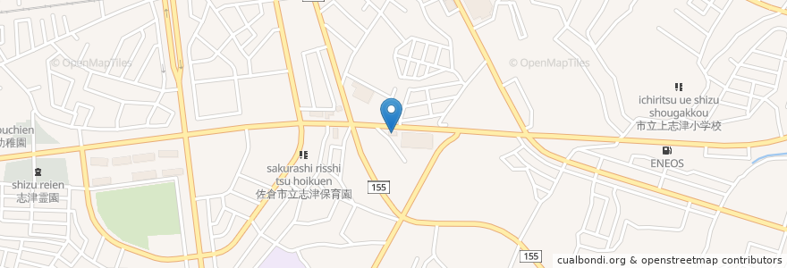 Mapa de ubicacion de ケンタッキーフライドチキン en Japan, 千葉県, 佐倉市.